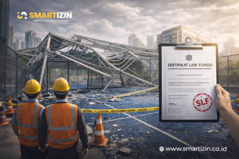 iIustrasi lapangan padel runtuh dan ini pentingnya SLF untuk keselamatan pelanggan